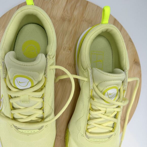 NIKE Court Air Zoom Pro Tennis Shoes Womens 8.5 Hard Court Yellow Volt Sneakers - Picture 8 of 9